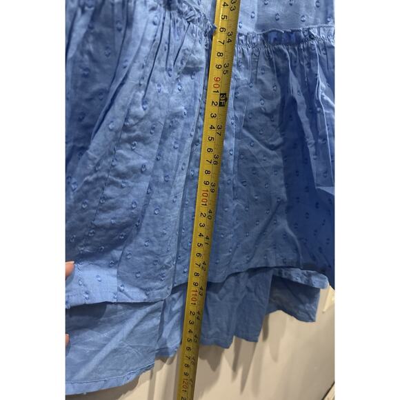 Aspiga Ruby Lace Embroidered Midi Dress Blue S V Neck Organic Cotton Small - Picture 10 of 10